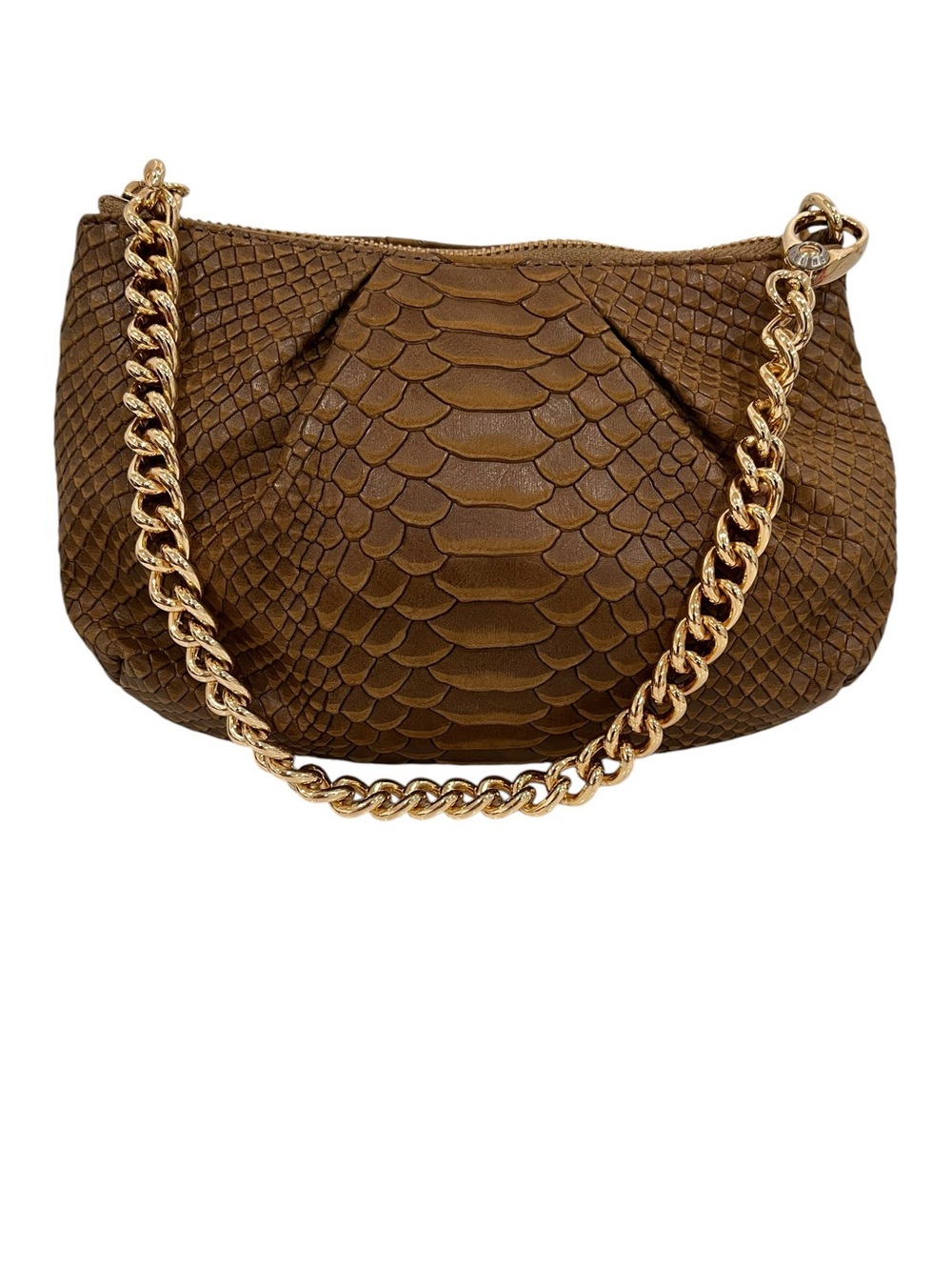 Henri Bendel Debutante Python-Embossed Chain Expandomatic Clutch Bag NWOT